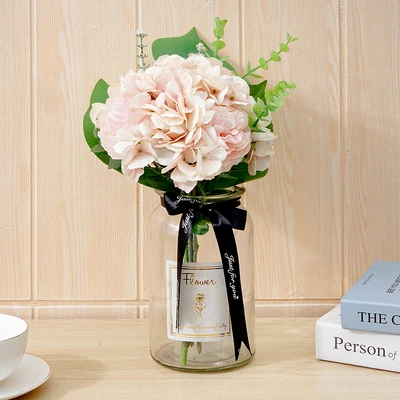 Gambar Informa Bunga Artifisial Dengan Pot 30x30x40 cm - Peach