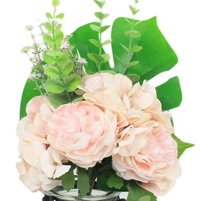 Gambar Informa Bunga Artifisial Dengan Pot 30x30x40 cm - Peach
