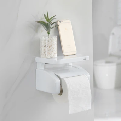 Gambar Stora 16.6x12.2x12.5 Cm Holder Tisu Toilet Roll - Putih