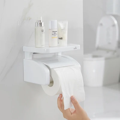 Gambar Stora 16.6x12.2x12.5 Cm Holder Tisu Toilet Roll - Putih