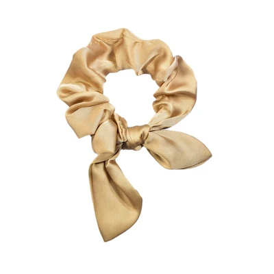 Gambar Ataru Ikat Rambut Scrunchy Bow - Sand