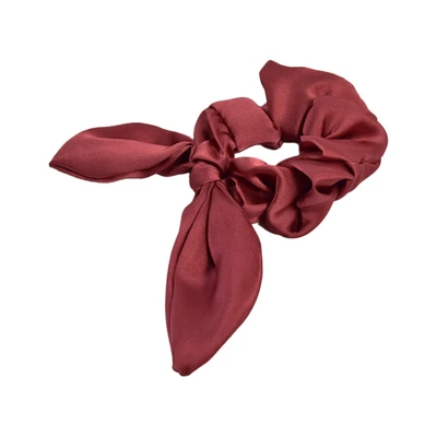 Gambar Ataru Ikat Rambut Scrunchy Pita - Merah