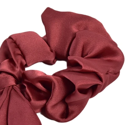 Gambar Ataru Ikat Rambut Scrunchy Pita - Merah