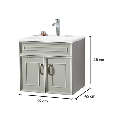 Gambar Informa Halsey Set Kabinet Kamar Mandi - Abu-Abu