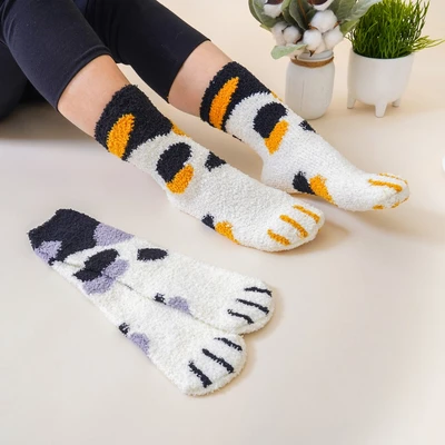 Gambar Ataru Set 2 Pasang Kaos Kaki Motif Paws - Mix