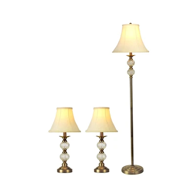 Gambar Eglare Dwella Set 3 Pcs Lampu Meja & Lantai - Antique Brass