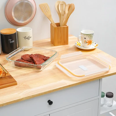 Gambar Glasslock Oven Bakeware Wadah Makanan Kaca 2.1 Liter - Oranye