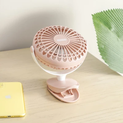 Gambar Memoo Kipas Angin Portabel Clip Rechargeable - Pink