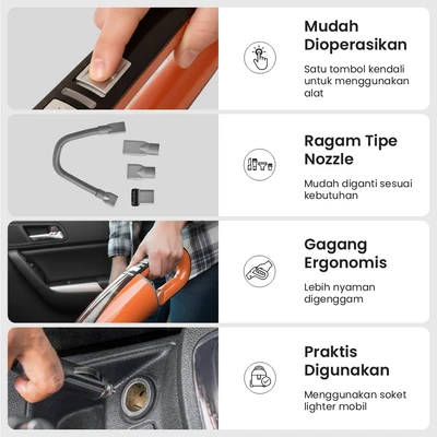 Gambar Maximus Vacuum Cleaner Wet & Dry Mobil 95 Watt 12V