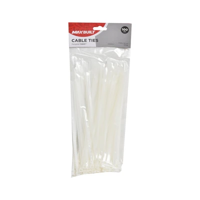 Gambar Maxbuilt Tali Pengikat Kabel 0.4x20 cm Set 100 pcs - Putih