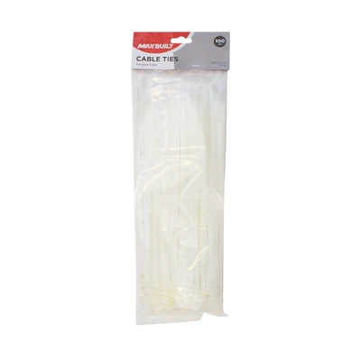 Gambar Maxbuilt Tali Pengikat Kabel 0.48x25 cm Set 100 pcs - Putih