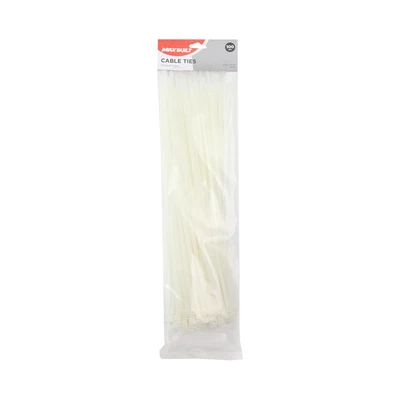 Gambar Maxbuilt Tali Pengikat Kabel 4.8x350 mm Set 100 pcs - Putih