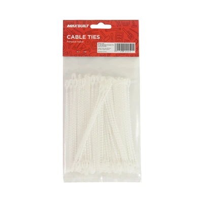 Gambar Maxbuilt Tali Pengikat Kabel Valuepack 12 cm Set 100 pcs - Putih