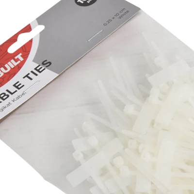 Gambar Maxbuilt Tali Pengikat Kabel 2.5x100 mm Set 100 pcs - Putih