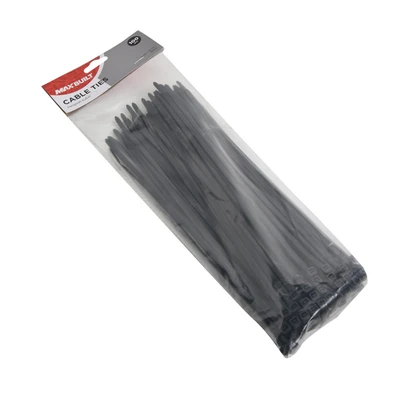 Gambar Maxbuilt Set 100 Pcs Tali Pengikat Kabel 4.8x250 Mm - Hitam