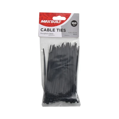Gambar Maxbuilt Tali Pengikat Kabel 2.5x100 mm Set 100 pcs - Hitam