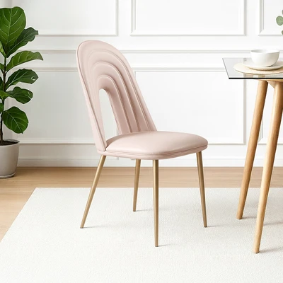 Gambar Home Galleria Desyre Kursi Makan Kulit - Pink