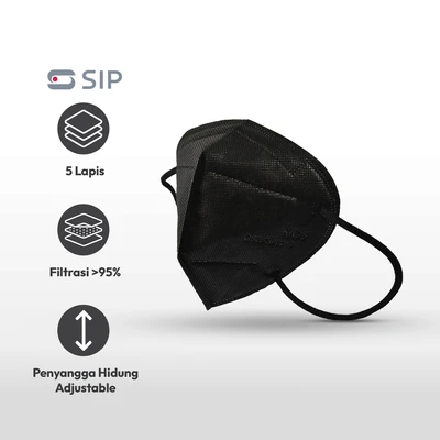 Gambar S Sip Set 5 Pcs Masker Anti Virus Kn95 - Hitam