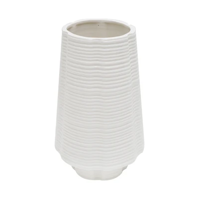 Gambar Informa Nirmana Vas Bunga Keramik 16.5x16.5x38 cm - Putih