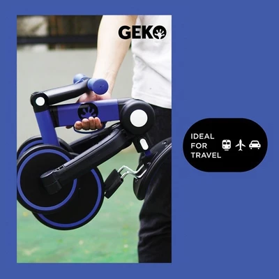 Gambar Okiedog Sepeda Anak Geko 5in1 Dengan Dorongan - Biru Navy