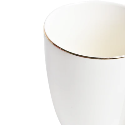 Gambar Delicia Mug Keramik Bone China Gold Line 340 ml - Putih