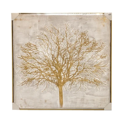 Gambar Informa Lukisan Kanvas Handmade Oil Paint Tree 102.5x102.5 cm - Mix
