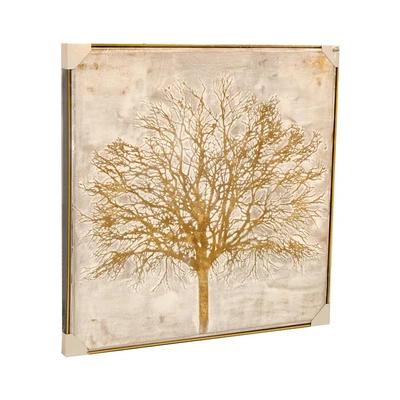 Gambar Informa Lukisan Kanvas Handmade Oil Paint Tree 102.5x102.5 cm - Mix