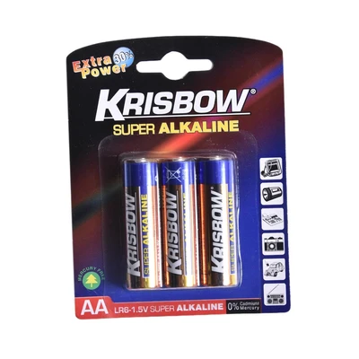 Gambar Krisbow Baterai Alkaline Ukuran AA Set 3 pcs