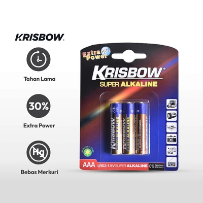 Gambar Krisbow Set 3 Pcs Baterai Alkaline Ukuran Aaa