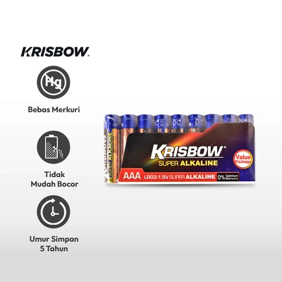 Gambar Krisbow Set 18 Pcs Baterai Alkaline Ukuran Aaa