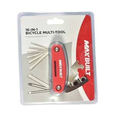 Gambar Maxbuilt Toolset Sepeda Multifungsi 16 In 1 - Hitam/Merah