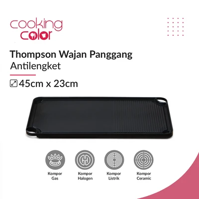 Gambar Cooking Color Thompson Wajan Panggang 2 In 1 - Hitam