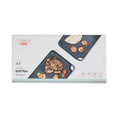 Gambar Cooking Color Thompson Wajan Panggang 2 In 1 - Hitam