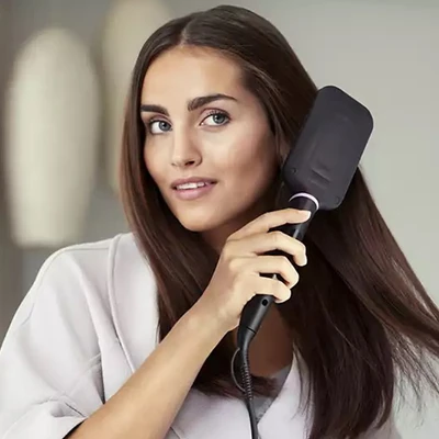 Gambar Philips Sisir Pelurus Rambut BHH880/00 BK - Hitam