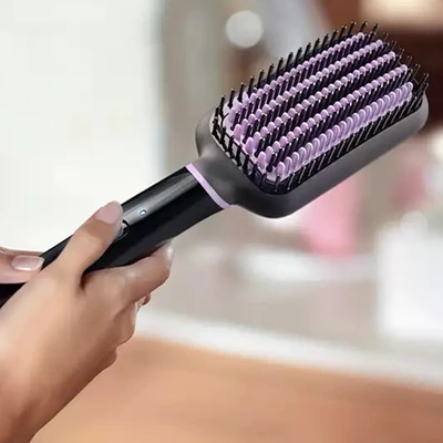 Gambar Philips Sisir Pelurus Rambut BHH880/00 BK - Hitam