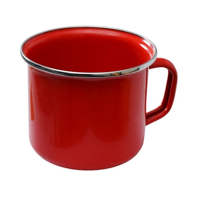 Gambar Kichero Mug Enamel Dengan Tutup 730 ml - Merah
