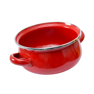 Gambar Kichero Panci Mini Pot Enamel 14 cm - Merah