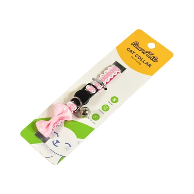 Gambar Paws N Tail 32 cm Kalung Kucing Dengan Pita - Pink