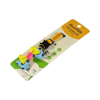 Gambar Paws N Tail 32 cm Kalung Kucing Dengan Pita - Kuning