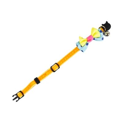 Gambar Paws N Tail 32 cm Kalung Kucing Dengan Pita - Kuning