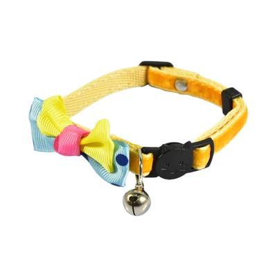 Gambar Paws N Tail 32 cm Kalung Kucing Dengan Pita - Kuning