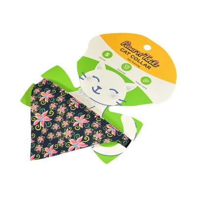 Gambar Paws N Tail 32 cm Kalung Kucing Bandana Flower - Merah