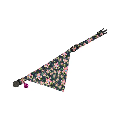 Gambar Paws N Tail 32 cm Kalung Kucing Bandana Flower - Merah