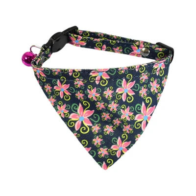 Gambar Paws N Tail 32 cm Kalung Kucing Bandana Flower - Merah