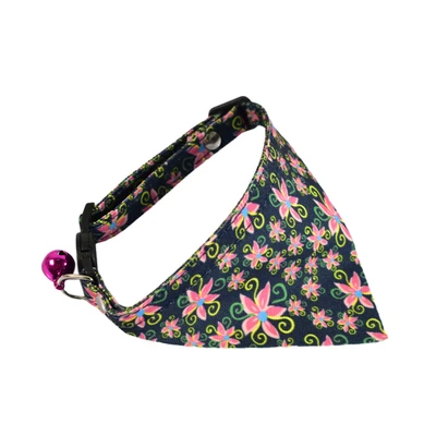 Gambar Paws N Tail 32 cm Kalung Kucing Bandana Flower - Merah