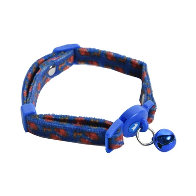Gambar Paws N Tail 32 cm Kalung Tali Kucing Dot - Biru/Merah