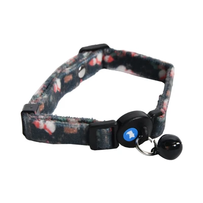 Gambar Paws N Tail 32 cm Kalung Kucing Motif Dot - Hitam