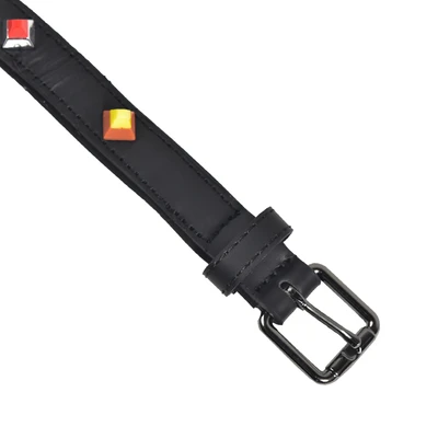 Gambar Paws N Tail 50 cm Kalung Anjing Kulit Luxury - Hitam