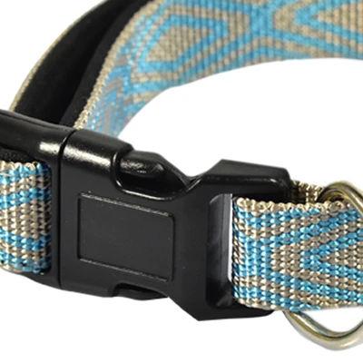 Gambar Paws N Tail 25-40 cm Kalung Anjing Denim Small 15Mm - Biru