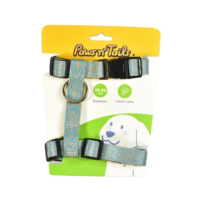 Gambar Paws N Tail Ukuran M Harness Anjing Denim - Biru
